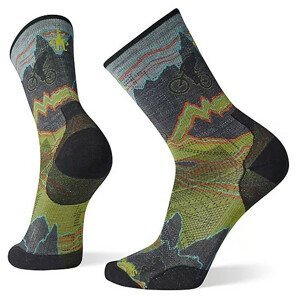 Ponožky Smartwool Cycle Zero Cushion Print Crew Socks Velikost ponožek: 42-45 / Barva: šedá