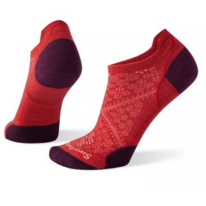 Dámské ponožky Smartwool Run Zero Cushion Low Ankle Socks Velikost ponožek: 34-37 / Barva: červená