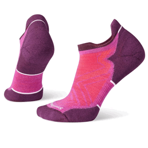 Dámské ponožky Smartwool Run Targeted Cushion Low Ankle Socks Velikost ponožek: 34-37 / Barva: šedá/fialová