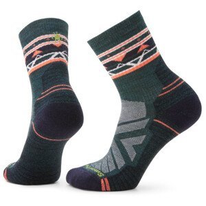 Dámské ponožky Smartwool Hike Light Cushion Zig Zag Valley Mid Crew Socks Velikost ponožek: 38-41 / Barva: modrá/oranžová