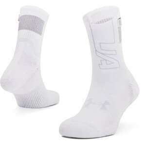 Ponožky Under Armour ArmourDry Run Mid-Crew Velikost ponožek: 36,5-40,5 / Barva: bílá