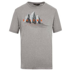 Pánské tričko Salewa Lines Graphic Dry M T-Shirt. Velikost: L / Barva: šedá/oranžová