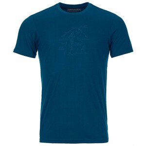 Pánské funkční triko Ortovox 120 Tec Lafatscher Topo T-Shirt Velikost: M / Barva: modrá