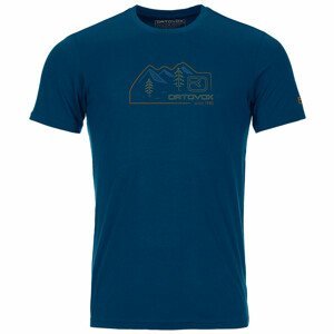 Pánské triko Ortovox 140 Cool Vintage Badge T-Shirt Velikost: M / Barva: modrá
