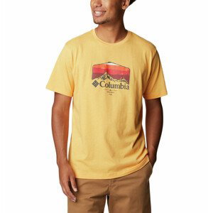 Pánské triko Columbia Thistletown Hills Graphic Short Sleeve Velikost: L / Barva: žlutá