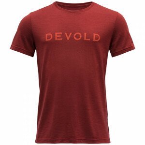 Pánské triko Devold Logo Man Tee Velikost: XXL / Barva: červená