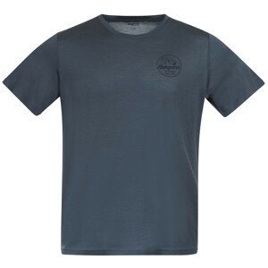 Pánské triko Bergans Graphic Wool Tee Velikost: XXL / Barva: tmavě modrá