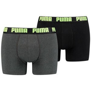 Pánské boxerky Puma Basic Boxer 2P Velikost: L / Barva: černá/šedá