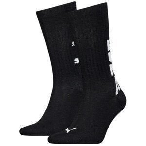 Pánské ponožky Puma Graphic Logo Crew 2P Velikost ponožek: 39-42 / Barva: černá