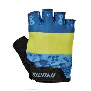 Dětské cyklistické rukavice Silvini Punta Velikost rukavic: 7-8 / Barva: černá/modrá