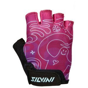 Dětské cyklistické rukavice Silvini Punta Velikost rukavic: 5-6 / Barva: černá/růžová