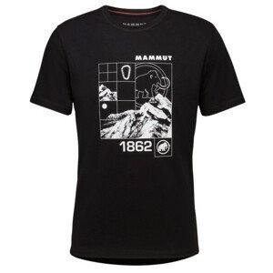 Pánské tričko Mammut Core T-Shirt Men Tiles Velikost: M / Barva: černá