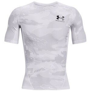 Pánské funkční triko Under Armour HG Isochill Comp Print SS Velikost: L / Barva: bílá