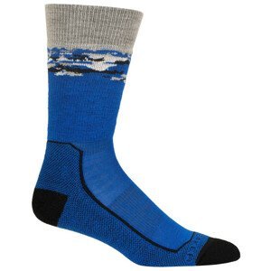 Pánské ponožky Icebreaker Hike+ Medium Crew Sedimentary Velikost ponožek: 42-44 / Barva: modrá