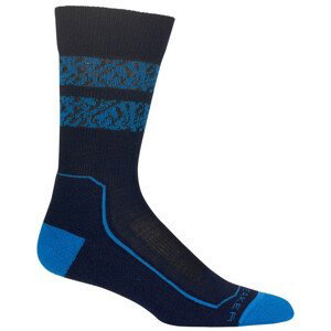 Pánské ponožky Icebreaker Hike+ Light Crew Natural Summit Velikost ponožek: 44,5-46,5 / Barva: tmavě modrá