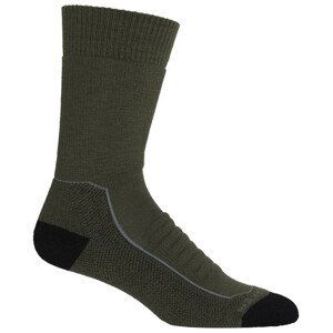 Pánské ponožky Icebreaker Hike+ Heavy Crew Velikost ponožek: 44,5-46,5 / Barva: zelená/černá