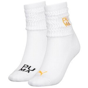 Dámské ponožky Puma Women Slouch Sock 2P Velikost ponožek: 39-42 / Barva: bílá