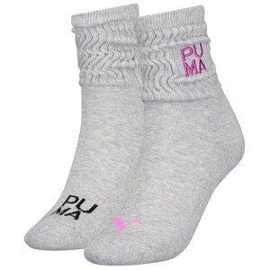 Dámské ponožky Puma Women Slouch Sock 2P Velikost ponožek: 39-42 / Barva: šedá