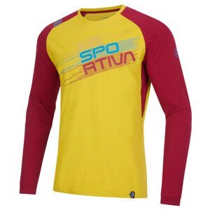 Pánské triko La Sportiva Stripe Evo Long Sleeve M Velikost: L / Barva: žlutá/červená