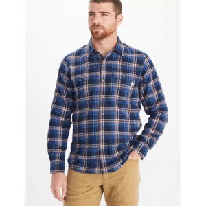 Pánská košile Marmot Bayview Midweight Flannel LS Velikost: XL / Barva: modrá