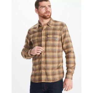 Pánská košile Marmot Bayview Midweight Flannel LS Velikost: L / Barva: hnědá