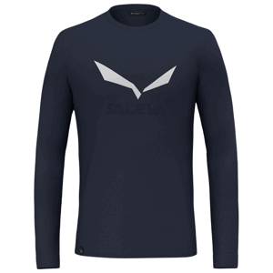 Pánské triko Salewa Solidlogo Dry M L/S Tee. Velikost: XL / Barva: tmavě modrá