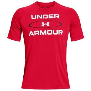 Pánské triko Under Armour Tech 2.0 WM Graphic SS Velikost: S / Barva: červená