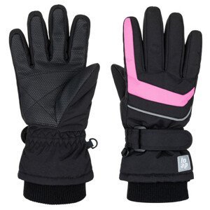 Dětské lyžařské rukavice Loap Rulik Velikost rukavic: 12 / Barva: černá/růžová