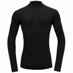 Pánské funkční triko Devold Lauparen Merino 190 Zip Neck Man Velikost: XXL / Barva: černá