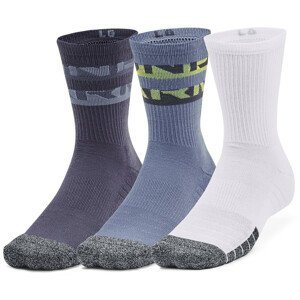 Ponožky Under Armour Heatgear Novelty Crew Velikost: L / Barva: bílá/šedá