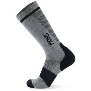 Lyžařské ponožky Mons Royale Pro Lite Merino Snow Sock Velikost: M / Barva: šedá/černá