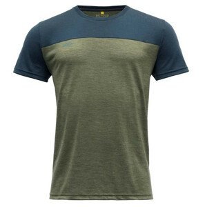 Pánské funčkní triko Devold Norang Merino 150 Shirt Man Velikost: XXL / Barva: modrá/zelená