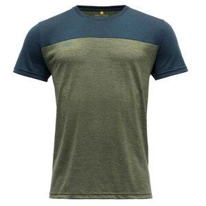 Pánské funkční triko Devold Norang Merino 150 Shirt Man Velikost: L / Barva: modrá/zelená