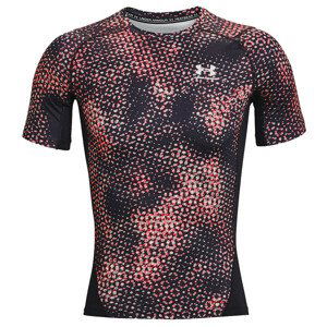 Pánské tričko Under Armour HG Armour Prtd Comp Velikost: S / Barva: tmavě červená