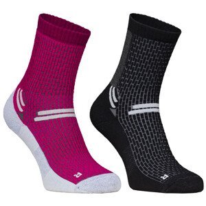 Ponožky High Point Trek 4.0 Lady Socks (Double pack) Velikost ponožek: 35-38 / Barva: černá/růžová