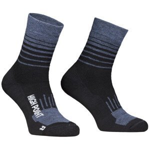 Ponožky High Point Mountain Merino 3.0 Socks Velikost ponožek: 47-50 / Barva: černá/modrá