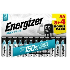 Baterie Energizer Max Plus AA/12 8+4 Barva: stříbrná