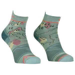 Dámské ponožky Ortovox Alpine Light Quarter Socks W Velikost ponožek: 35-38 / Barva: modrá/zelená