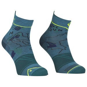 Pánské ponožky Ortovox Alpine Light Quarter Socks M Velikost ponožek: 42-44 / Barva: modrá