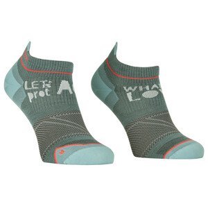 Dámské ponožky Ortovox Alpine Light Low Socks W Velikost ponožek: 35-38 / Barva: šedá/zelená