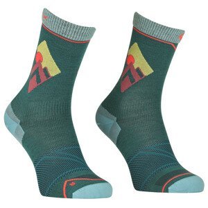 Dámské ponožky Ortovox Alpine Light Comp Mid Socks W Velikost ponožek: 39-41 / Barva: tmavě zelená