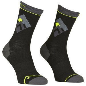 Pánské ponožky Ortovox Alpine Light Comp Mid Socks M Velikost ponožek: 45-47 / Barva: černá/šedá