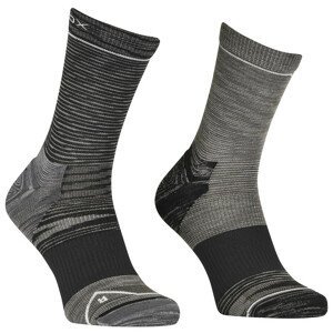 Pánské ponožky Ortovox Alpine Mid Socks M Velikost ponožek: 39-41 / Barva: černá/šedá