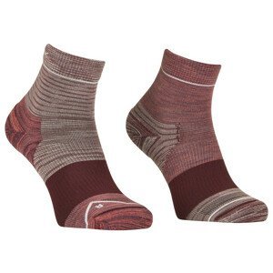 Dámské ponožky Ortovox Alpine Quarter Socks W Velikost ponožek: 42-44 / Barva: růžová/vínová