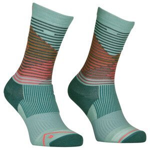 Dámské ponožky Ortovox All Mountain Mid Socks W Velikost ponožek: 35-38 / Barva: modrá/zelená