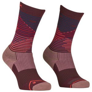 Dámské ponožky Ortovox All Mountain Mid Socks W Velikost ponožek: 39-41 / Barva: růžová/vínová