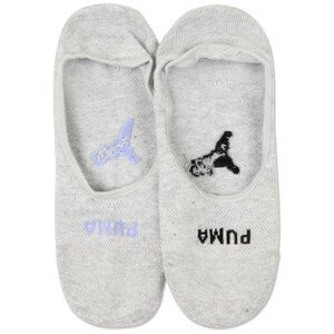 Dámské ponožky Puma Women Mesh MID-CUT Footie 2P Velikost ponožek: 35-38 / Barva: šedá