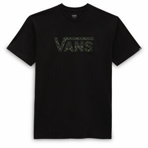 Pánské triko Vans CHECKERED VANS-B Velikost: XXL / Barva: černá