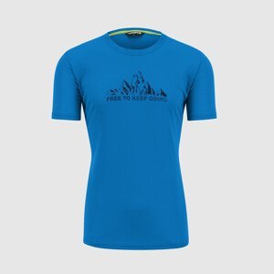 Pánské triko Karpos Loma Print Jersey Velikost: L / Barva: modrá