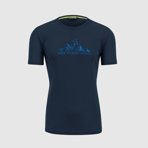 Pánské triko Karpos Loma Print Jersey Velikost: L / Barva: tmavě modrá